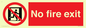 PA5707: No fire exit Prohibition Sign