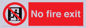 PA5707: No fire exit Prohibition Sign