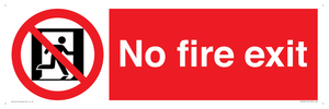 PA5707: No fire exit Prohibition Sign