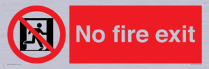 PA5707: No fire exit Prohibition Sign
