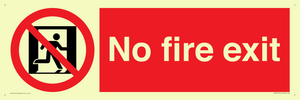 PA5707: No fire exit Prohibition Sign