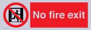 PA5707: No fire exit Prohibition Sign