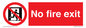 PA5707: No fire exit Prohibition Sign