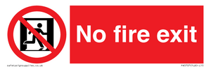 PA5707: No fire exit Prohibition Sign