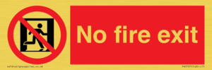 PA5707: No fire exit Prohibition Sign