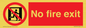 PA5707: No fire exit Prohibition Sign
