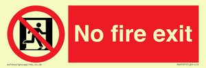 PA5707: No fire exit Prohibition Sign