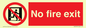 PA5707: No fire exit Prohibition Sign