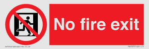PA5707: No fire exit Prohibition Sign
