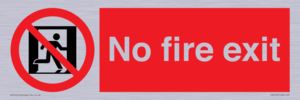 PA5707: No fire exit Prohibition Sign