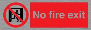 PA5707: No fire exit Prohibition Sign