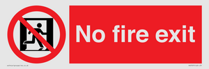 PA5707: No fire exit Prohibition Sign