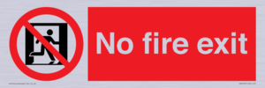 PA5707: No fire exit Prohibition Sign