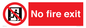 PA5707: No fire exit Prohibition Sign