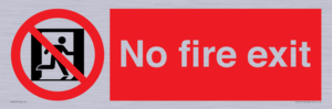 PA5707: No fire exit Prohibition Sign