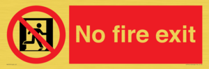 PA5707: No fire exit Prohibition Sign
