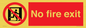 PA5707: No fire exit Prohibition Sign