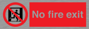 PA5707: No fire exit Prohibition Sign