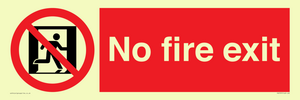 PA5707: No fire exit Prohibition Sign