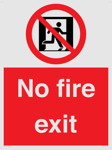 PA5707: No fire exit Prohibition Sign