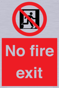 PA5707: No fire exit Prohibition Sign