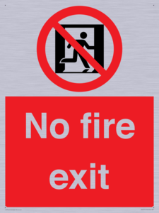 PA5707: No fire exit Prohibition Sign