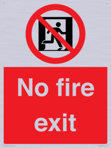 PA5707: No fire exit Prohibition Sign