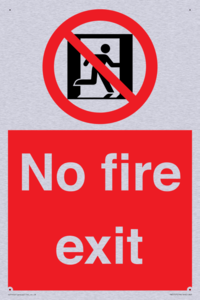 PA5707: No fire exit Prohibition Sign
