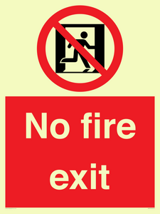 PA5707: No fire exit Prohibition Sign