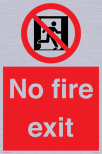 PA5707: No fire exit Prohibition Sign