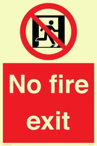 PA5707: No fire exit Prohibition Sign