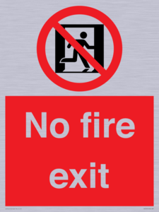 PA5707: No fire exit Prohibition Sign