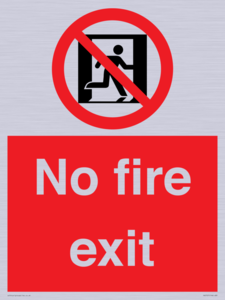 PA5707: No fire exit Prohibition Sign