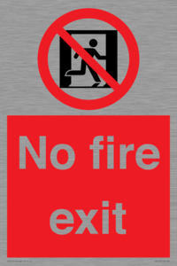 PA5707: No fire exit Prohibition Sign