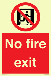 PA5707: No fire exit Prohibition Sign
