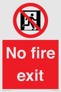 PA5707: No fire exit Prohibition Sign