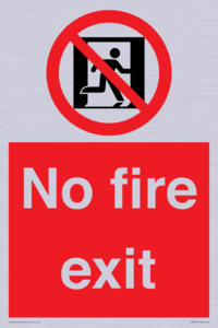 PA5707: No fire exit Prohibition Sign