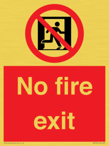 PA5707: No fire exit Prohibition Sign