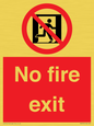 PA5707: No fire exit Prohibition Sign