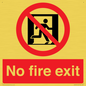 PA5707: No fire exit Prohibition Sign