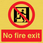 PA5707: No fire exit Prohibition Sign