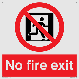 PA5707: No fire exit Prohibition Sign