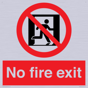 PA5707: No fire exit Prohibition Sign