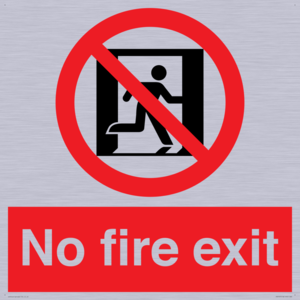 PA5707: No fire exit Prohibition Sign
