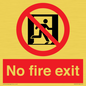 PA5707: No fire exit Prohibition Sign