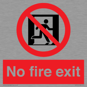 PA5707: No fire exit Prohibition Sign