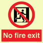 PA5707: No fire exit Prohibition Sign
