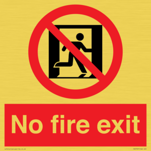 PA5707: No fire exit Prohibition Sign