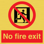 PA5707: No fire exit Prohibition Sign