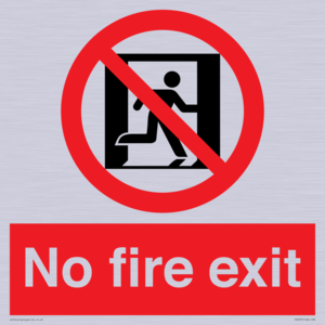 PA5707: No fire exit Prohibition Sign